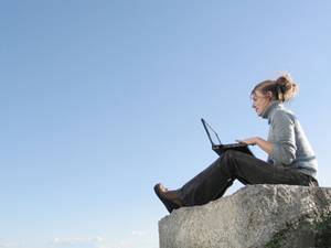 Student Studying online